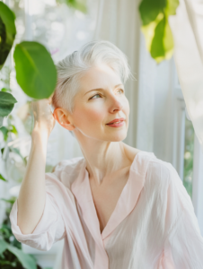 short haircut women with silver hair