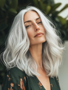 white silver hair