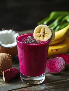 a shot of banana and coconut for health benefits